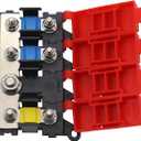 3way Midi Fuse Holder Automotive Marine Boat Car Audio Brass Fuse Blocks 30A 60A 100A Midi Fuses