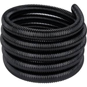 Pond Tubing,1 inch PVC Flexible Pond Hose, Black Corrugated Waterfall Sump Pump Hose,Drainage Pipe, Kinkproof for Garden Ponds, 1"x50FT