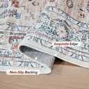 Topllen Ultra-Thin 5x7 Washable Vintage Area Rugs - Living Room,Non-Slip Backing Soft Velvet Rugs,Stain Resistant Washable Rug for Bedroom,Office,Home Decor Rug (Pink, 5'x7')