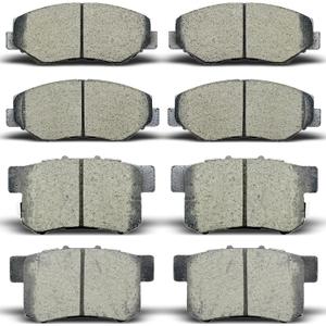 8pcs Ceramic Front Rear Brake Pads Fit For 2005 2006 Honda CR-V, for 2012 2013 2014 2015 2016 Honda CR-V FWD ONLY