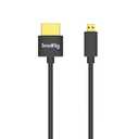 SMALLRIG Micro Ultra Thin HDMI Cable 35cm/1.15Ft (D to A), Super Flexible Slim High Speed 4K 60Hz HDR 2.0, Fit for Sony A7RIII / A6600 / A6500, for FUJIFILM X-T3 / X-T4, for GoPro Hero 7/6/5-3042B
