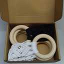 Tioncy 4 Pcs Kitchen Dish Towel Holder Mother's Day Gifts Boho Handmade Crochet Hanging Towels Loop Ring Knit Towel Hanger for Cabinet House Oven Stove Door, 4 Colors(Gray)