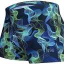 K898 Men's Square Leg Swimming Jammer Shorts UPF50+,Men Swimsuit Swim Jammers Fabric Shape Retention Size L