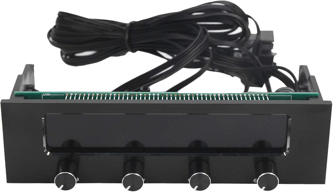 STW6041 Multi Fan Speed Controller 5.25 Inch Optical Drive Front Panel LCD Display 4 Channel Control Module for CPU Fan PC Case Fans