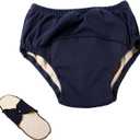 Reusable Adult Diapers, Washable Cloth Diaper Nappy, Leak-Proof Incontinence Underwear with Absorbent Inserts, Urinary Care Panties for Men, Women, Elderly (Blue, XXX-Large)