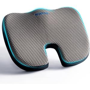 Mureon Seat Cushion for Office Chairs, Large Memory Foam Cushion for Car, Pressure Relief Ergonomic Chair Cushion with Non-Slip Cover for Soft Support for Hip All Day Comfort - Grey