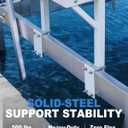 Boat Lift Step-Over Platform Non-Slip Shore Station Boat Lift Parts & Dock Step for Safer Boarding Universal Boat Lift Guides Accessory, 500 lbs Capacity