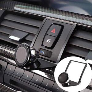 HAPPYHORSE for BMW 4 Series 3 Series M4 F36 F35 F34 F33 F32 F31 F30 F23 F22 F82 F80 2013-2019 Car Accessories Alumium Alloy Mobile Phone Holder Trim (Black)