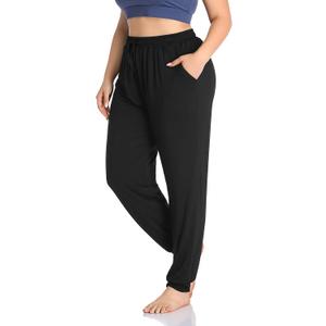 ZERDOCEAN Women's Plus Size Casual Lounge Yoga Pants Comfy Relaxed Joggers Pants Drawstring with Pockets