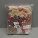 Fovths 16 Pieces 4.3 Inches Christmas Mini Plush Dogs Stuffed Animals with Santa Hat Scarf Keychain Cute Stuffed Puppy Toy Soft Stuffed Doll Goodie Bag Fillers for Christmas Party Favor, 4 Colors