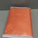 Melodieux Linen Ombre Semi Sheer Curtains 84 Inches Long for Living Room, Orange White Horizontal Gradient Rod Pocket Voile Drapes, 52 by 84 Inch, 2 Panels