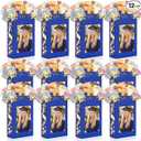 Spiareal 12 Sets Graduation Box Centerpieces for 4" x 6" Photo Class of 2026 Table Decoration Blue Picture Frame Display Boxes with String Lights Congrats Grad Party Favor High School College Gift