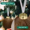 Velvet Christmas Ornaments Set,12 Pcs Christmas Decor Bolas Grandes De Navidad para Arbol Velvet Christmas Balls - Earth Toned, 80mm 3.15 inch