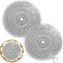 Patelai 2 Pcs Stainless Steel Pie Weights for Baking Universal Fit Pie Weight for 7-10 Inch Pies Round Metal Pie Weights Chain Dishwasher Safe Durable for Blind Baking Dough Kitchen Cooking Pastry
