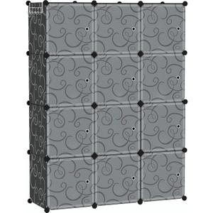 C&AHOME 12-Cube Storage Organizer with Door Cube Shelf Closet Cabinet Black
DIY Plastic Modular Bookshelf, Stackable Clothes Storage Shelving Ideal for Home, Bedroom
