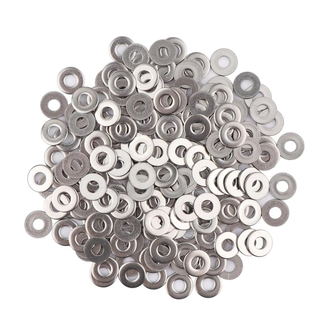 200pcs #8 x 7/16'' Washers 304 Stainless Steel Flat Washers Universal Metal Washers