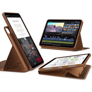 ESR for iPad Air 11 Inch Case M4/M3/M2 (2026/2025/2024), iPad Air 5th/4th Gen Case (2022/2020) 10.9 Inch, Removable Magnetic Cover, Adjustable Portrait/Landscape Stand, 9 Standing Angles, Brown