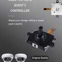 Ikpek 4 Pack Joystick Replacement Kit for Oculus Quest 2 Controller, 31 in One Repair Kit for Meta Quest 2 Controller, Include 4 Thumb Sticks, 4 Thumbstick Grips, 18 Screws, 2 T5 Screwdrivers and More