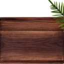 Rustic Walnut Wood Serving Tray, 13"x9" Rectangle Platter, Tea/Coffee Table Tray, Kitchen Decor, Wood Dessert Cup & Vanity Tray for Jewelry