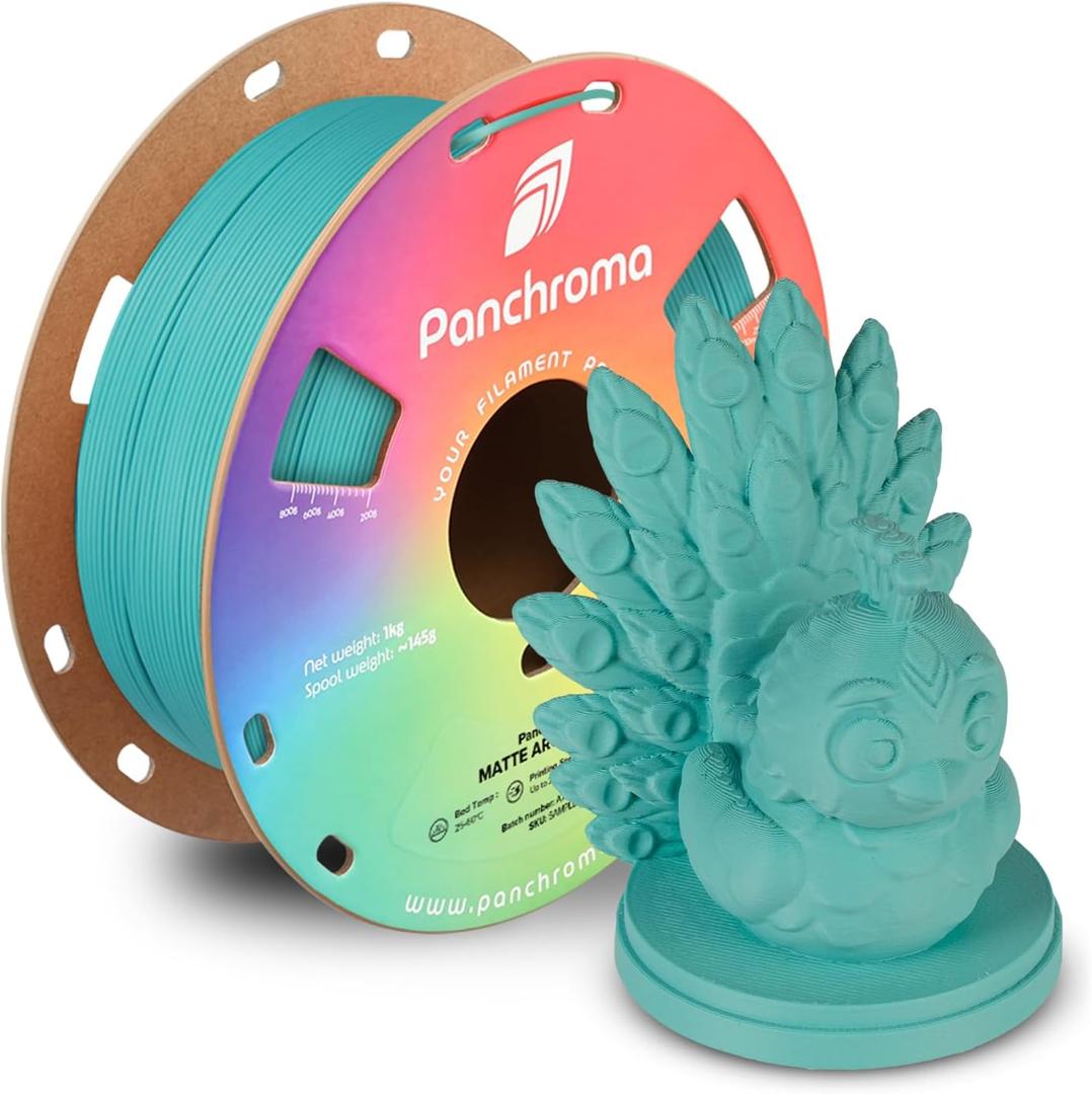 Polymaker Panchroma Matte PLA Filament, Arctic Teal 1.75mm 1kg 3D Printing Filament, Formerly Polyterra Matte, Fit Most FDM 3D Printers, 1kg Spool (2.2lbs)