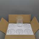 Canomo 6 Packs Seeded Glass Shades, 6" x 4" Clear Bubble Replacement Glass Cylinder with 1.625 Inch Fitter hole Fit for Wall Lamps Chandeliers or Ceiling Lamps