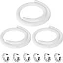 3 Pcs 1.25" Pool Hose, 59" Long Accessory Pool Pump Replacement Hoses, Compatible with All Above Ground Pool Filter Pumps that Use 1 1/4 Diameter Hoses