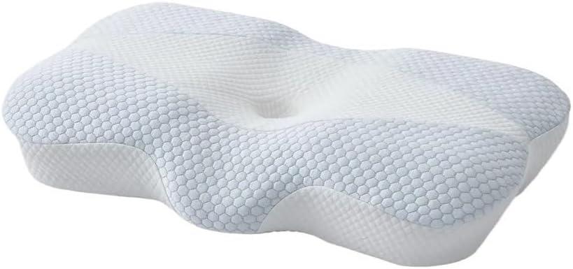 Memory Foam Pillow Soft and Non-Deformable Sleeping Pillow Fast Rebound Memory Foam Pillow Two-Way Ergonomic Neck Pillow for Side-Back Tummy Sleepers, 24.8x15.4x4.7Inch, 4812414 (One Color)