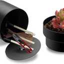Younion Flower Pot Diversion Safe with Key Lock, Secret Hidden Safe Lock Box, Perfect for Hiding The Valuables Inside Flower Pots False Bottom, Plants Not Include