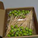 Knitgrip 100 Pcs Martini Cocktail Picks 4.7'' Olive Bamboo Toothpicks for Appetizers Fruit Cake Dessert Barbecue Snacks Sandwiches for Martini Themed Christmas Birthday Party Decorations