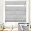 No Drill Top Down Bottom Up Roman Shades for Windows, 21" W x 64" H, Grey