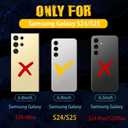 for Samsung Galaxy S24/S25 Case for Women - Cute Phone Cover Cool Aesthetic Unique Design Teen Black Skeleton Heavy Duty Protective Shockproof Funda Samsung S24/S25 Case