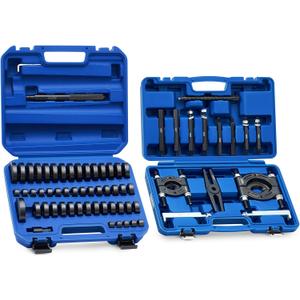 Orion Motor Tech 2 in 1 Bushing Driver Tool & Bearing Press Kit, Complete Bushing & Bearing Service Kit with 2" and 3" Jaws, 5 Ton Capacity Bearing Separator, Heavy Duty Wheel Bearing Puller Tool Set