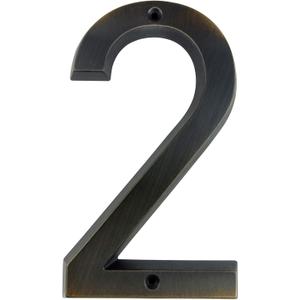 HASWARE House Number Sign 6 Inch Vintage Style Aged Bronze Finish Door Numbers Signage Plaque Street Home Address Numerals,Zinc Alloy (2)
