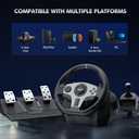 PXN Racing Wheel - Steering Wheel V9 Driving Wheel 270/ 900 Degree Vibration Gaming Steering Wheel with Shifter and Pedal for PS4, PC, PS3, Xbox Series X|S, Xbox One(V9)