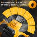 Cordless Cement Mixer, for Dewalt 20V Battery, 1200W Handheld Electric Concrete Mixer, 6 Adjustable Speed Mud Mixer for Fodder,Paint,Glue,Meat,Putty,Cement
