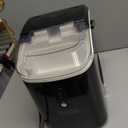 Antarctic Star Nugget Ice Maker Countertop with Soft Chewable Ice, Portable Sonic Ice Maker with Basket and Scoop, Removable Top Cover, Auto-Cleaning for Home/Party/RV/Camping (Stainless Steel Black) (34Lbs/24H)