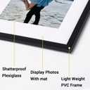 7 x Rempry 12x16 Picture Frame, Display Poster 9x12 with Mat or 12 x 16 Without Mat, Wall Gallery Photo Frames with Shatter Resistant Plexiglass, Black, 1 Pack