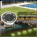 INCX Solar Ground Lights,16 Pack Solar Lights Outdoor Waterproof, Solar Garden Lights Landscape Lighting for Patio Pathway Lawn Yard Deck Driveway Walkway, Cold White