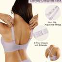 Padded Wireless Bras for Women - Wireless Bra Bralettes for Women with Support Padded Bralette (Purple, XXXL)