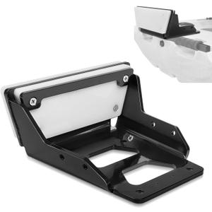 Transom Trolling Motor Mount for Kayaks, 6mm Thick Heavy-Duty Aluminum Transom Motor Bracket 3HP Max Thrust, 3.75" x 4.75" Bolt Pattern for Flat Stern Boats in Freshwater & Saltwater (1-Pack, Black)