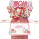 Asmallgf Happy Mom Birthday Popup Card from Daughter Son, Personalized Birthday Gifts for Mom, Bday Decorations for Step Mother