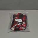 Malier Classic Plaid Fleece Dog Coat - Warm Winter Jacket with Pocket, Windproof - Red, X-Small