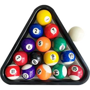 Upgrade Billiard Balls Set, 1.5 Inch Mini Size for 6 Feet Pool Table 1-1/2" Pool Balls Set American Style, Complete 16 Balls