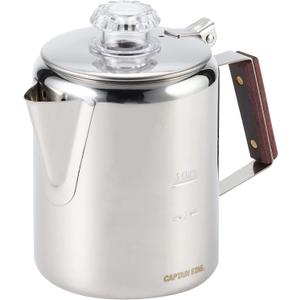 Captain Stag 18-8 Stainless Steel Percolator 3 Cup M-1225 Captain Stag 18-8 Stainless Steel Percolator 3 Cup M-1225