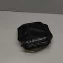 Mens Slim Toiletry Bag, Minimalist PU Leather Dopp Kit for Men, Compact Shaving Kit Organizer, Small Water-Resistant Travel Bag for Grooming Essentials Only, Black