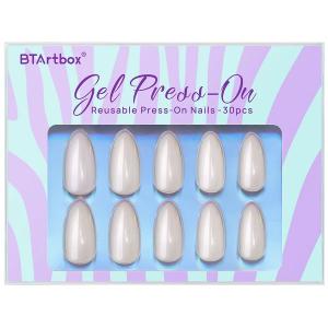 White Press on Nails | Imperial White Soft Gel X Nail Kit | Press on Nails Short 30pcs, Reusable False Nails Perfect for Your Spring Nails collection