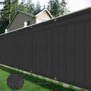 AYOHA 6' x 50' Privacy Fence Screen Fabric Mesh Shade Net Cover, Heavy Duty 160 GSM Privacy Barrier for Chain Link Fence, 90% Privacy Blockage, Excellent Airflow, Cable Zip Ties Included, Black