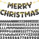 TaoBary 112 Pcs DIY Letter Banner Kit Glitter Customizable Banner Letters Including 107 Letters and Numbers 3 Rope for Valentine Day Wedding Birthday Party Anniversary Personalized Decor (Black)