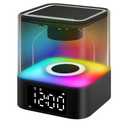 JALL Night Light Bluetooth Speaker, Multi Colorful Changing Bedside Lamp Alarm Clock, Best Birthday Ideas for 10 11 12 13 14 Year Old Teenage Boy Girl, Black