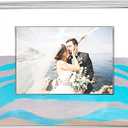 Queekay Wedding Unity Sand Ceremony Photo Frame Clear Acrylic Sand Ceremony Shadow Box with Picture Frame for Wedding Decorations Home Decor Keepsake (Classic Style)